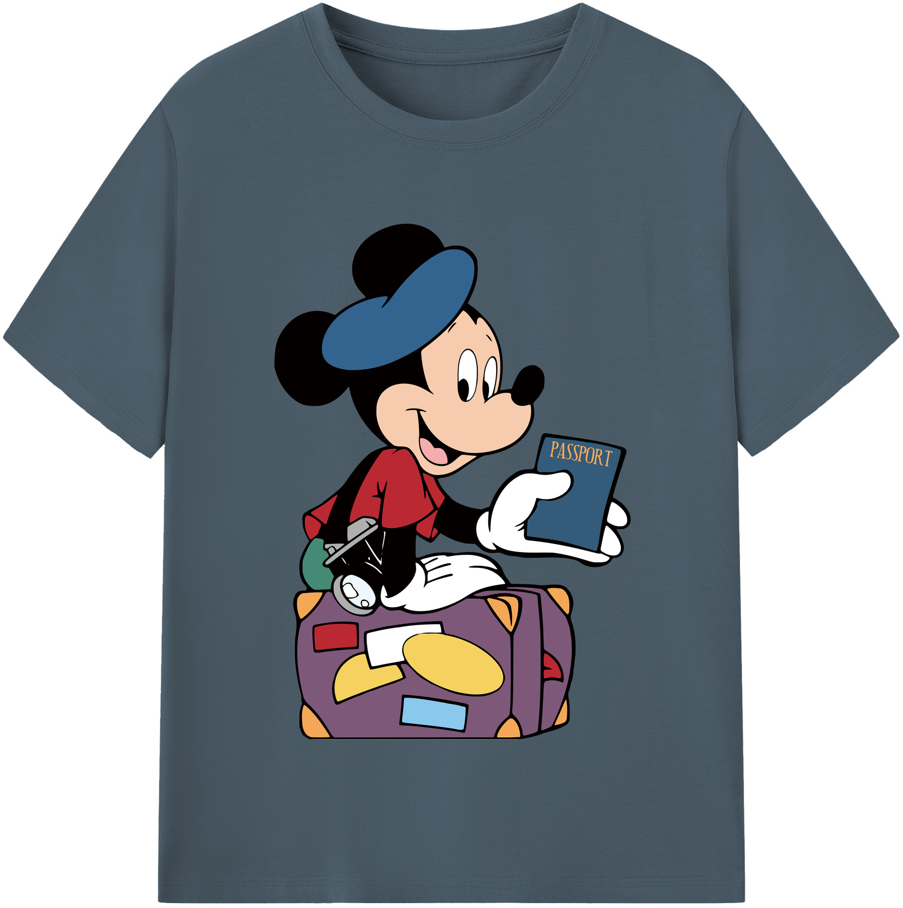 （画像用） ミッキーマウス Mickey Mouse 綿100％半袖Tシャツ（フロントプリント）